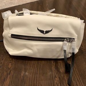 Zadig & Voltaire Twin’S Zip Grained Leather,White